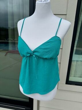 Women’s Padded Teal Bow Tank Top